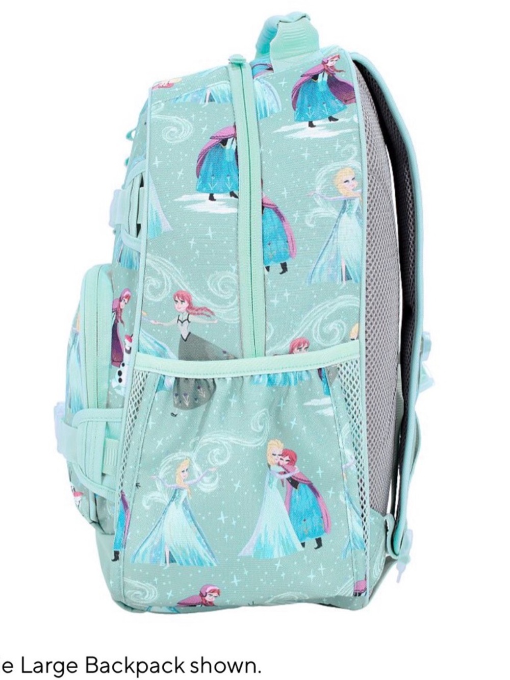 Disney Mint Blue Frozen Character Kids Backpack Large embroidered name Isabella